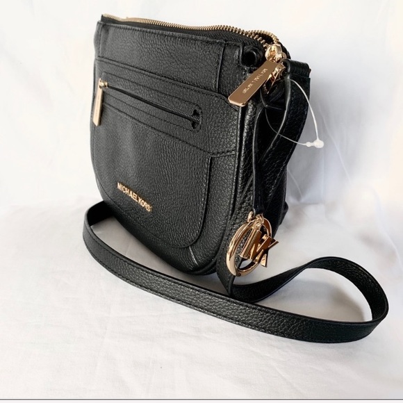 SOLD authentic MK genuine leather crossbody black - Picture 5 of 7